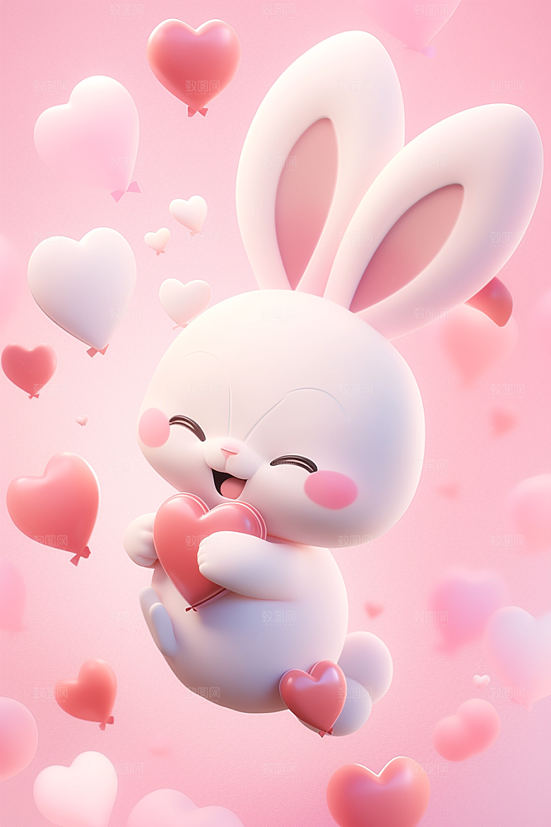 CG小兔子卡通C4D模型