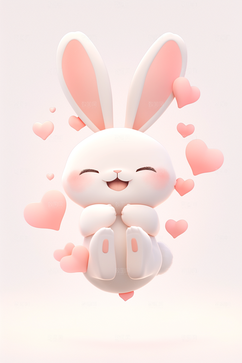 CG小兔子拟人3D模型