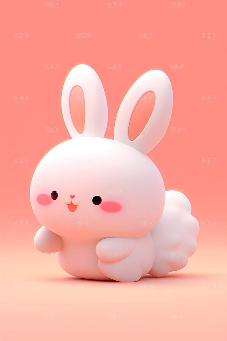 CG小兔子小白兔3D模型
