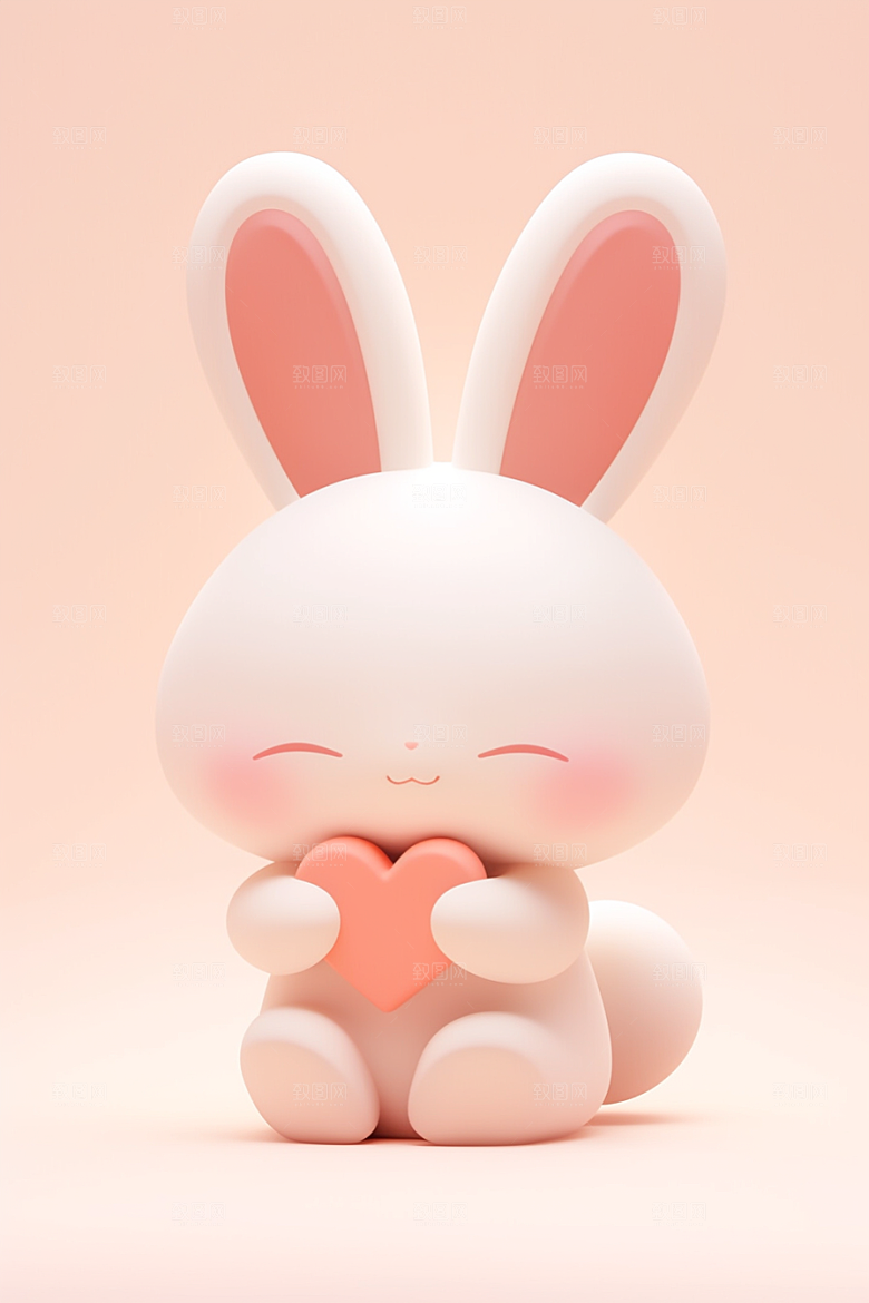 CG小兔子3D卡通模型
