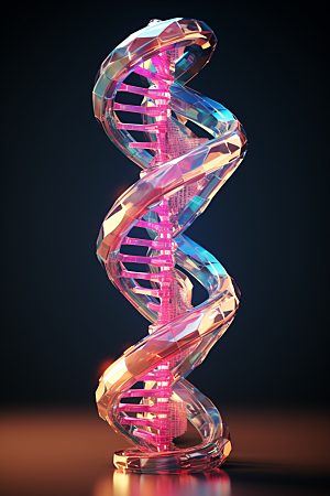 DNA螺旋结构医学微观效果图