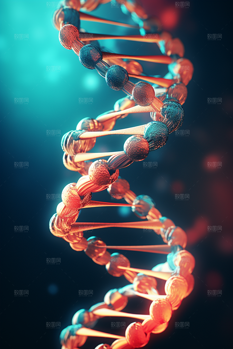 DNA螺旋结构生物医疗效果图