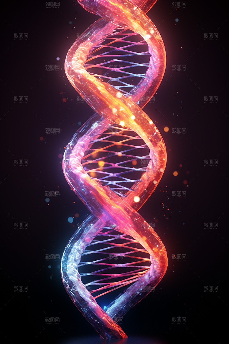 DNA螺旋结构科学生物效果图