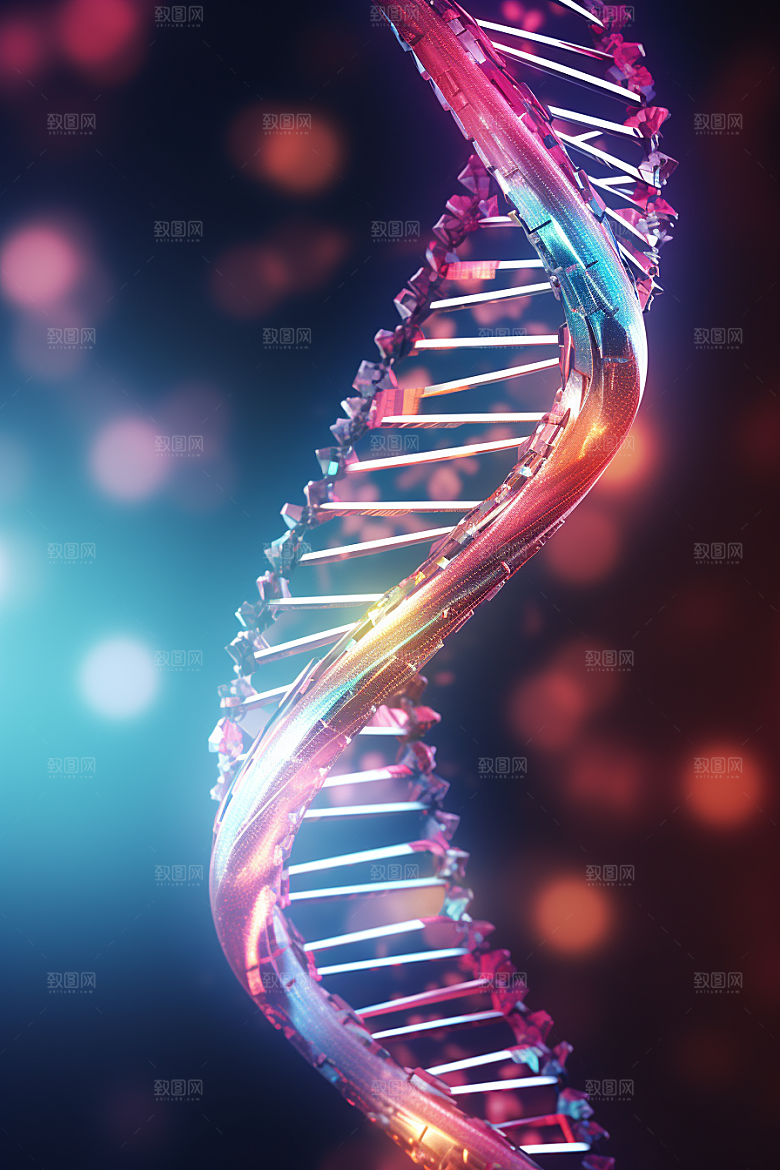 DNA螺旋结构高清显微效果图