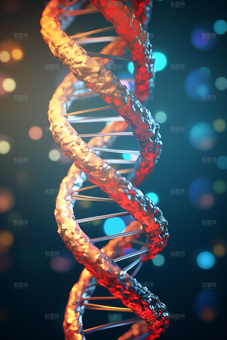 DNA螺旋结构医学3D效果图