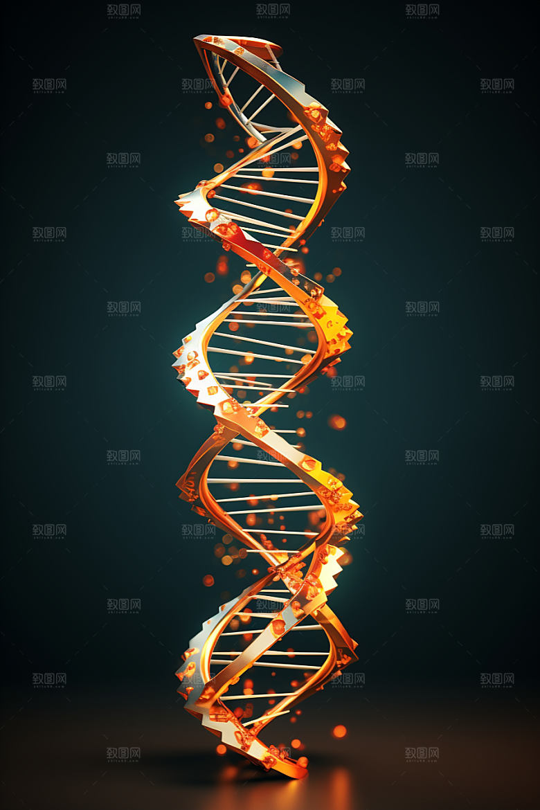DNA螺旋结构生物医疗效果图