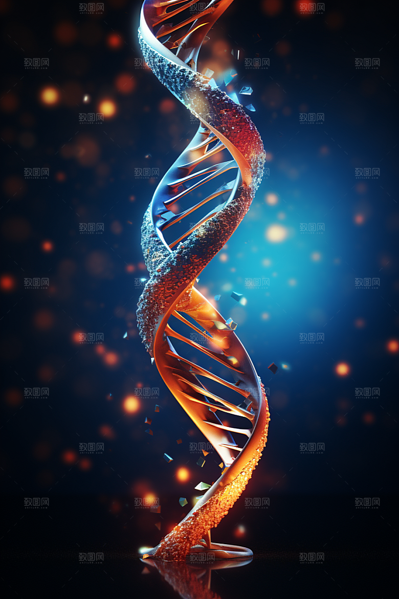 DNA螺旋结构科学高清效果图