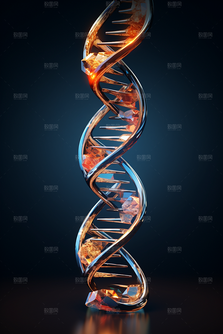 DNA螺旋结构生物医学效果图