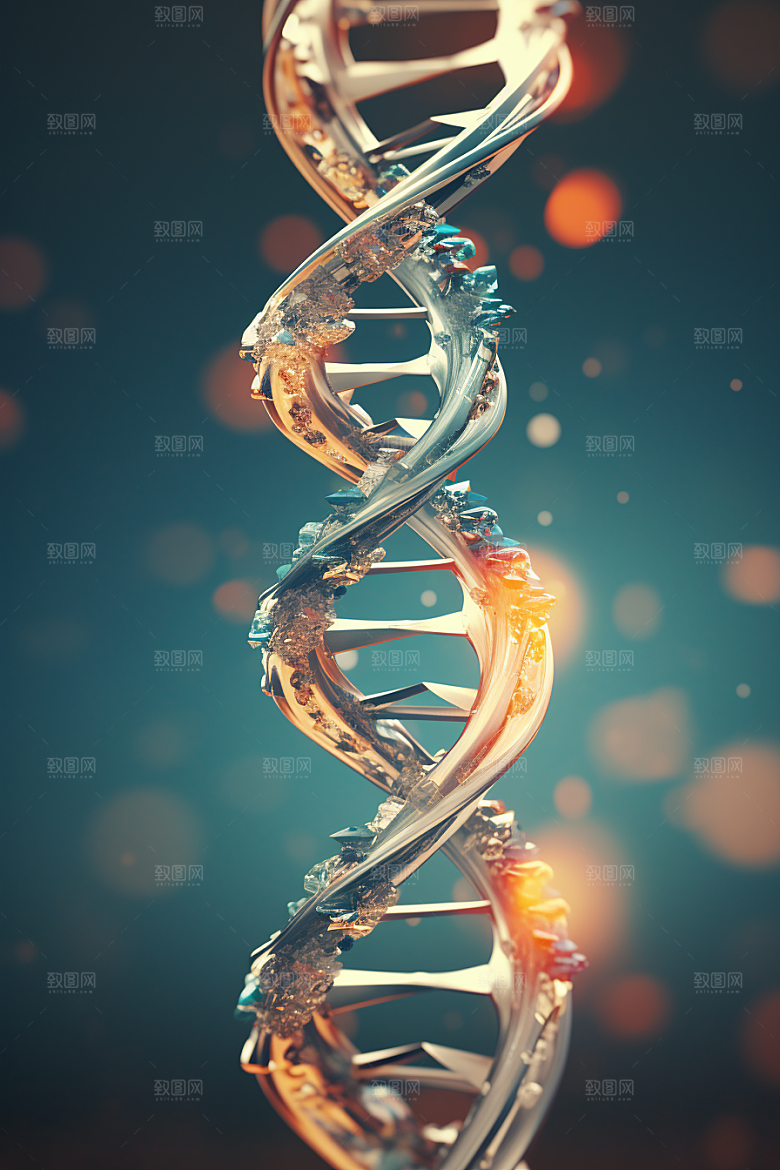 DNA螺旋结构医学3D效果图