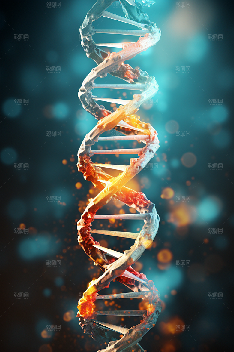 DNA螺旋结构科学医疗效果图