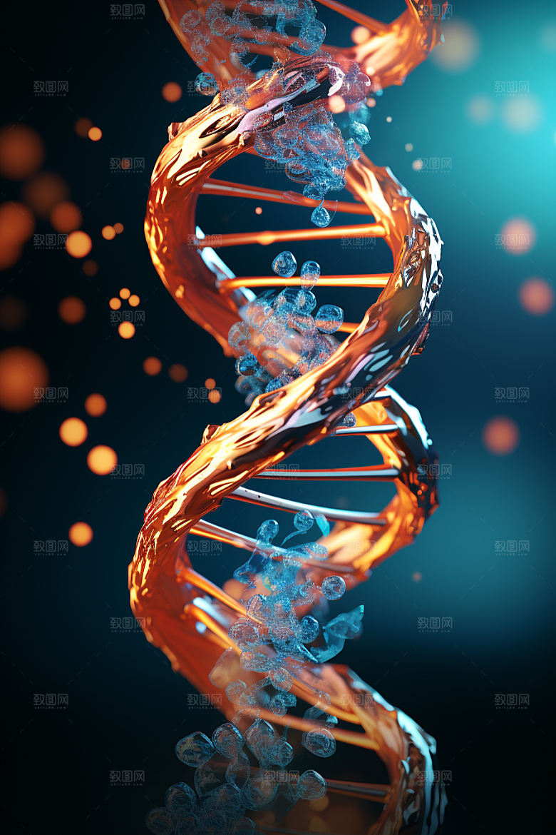 DNA螺旋结构科学医疗效果图