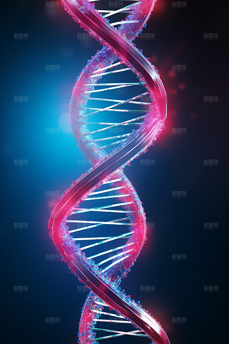 DNA螺旋结构医学3D效果图