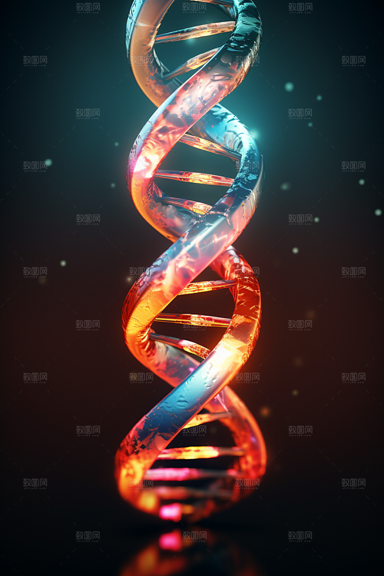 DNA螺旋结构3D医疗效果图