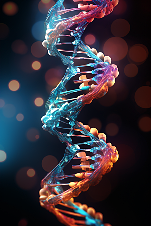 DNA螺旋结构基因微观效果图