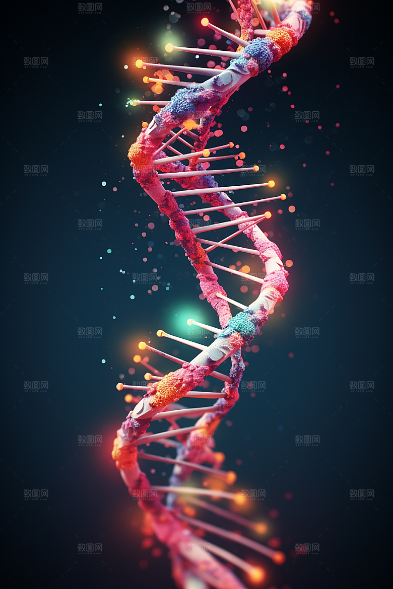 DNA螺旋结构模型生物效果图