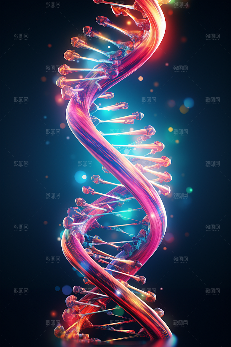 DNA螺旋结构高清显微效果图