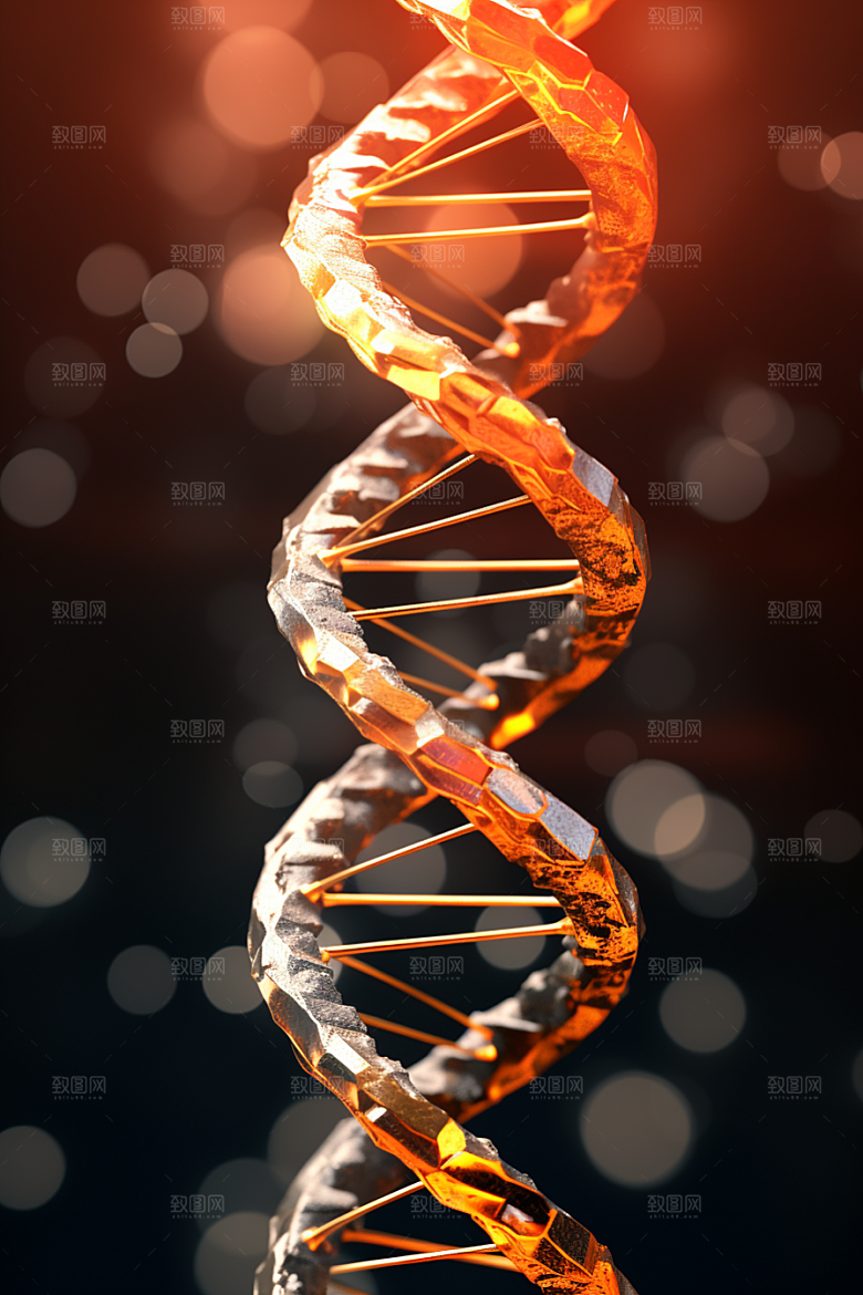 DNA螺旋结构高清生物效果图