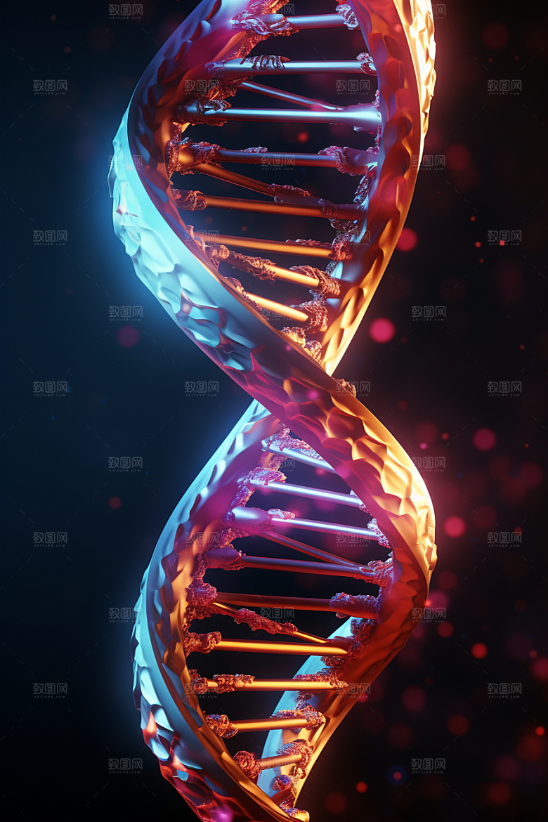 DNA螺旋结构模型显微效果图