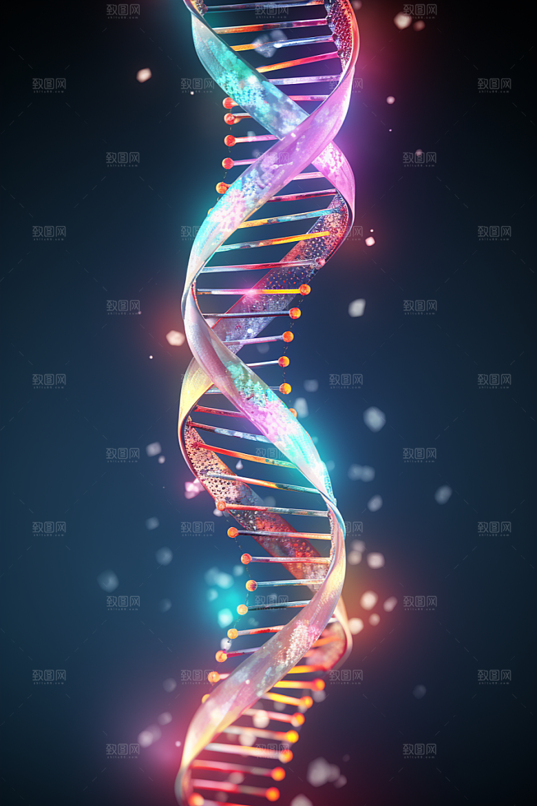 DNA螺旋结构医疗科学效果图
