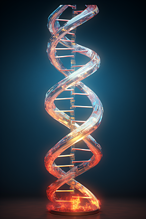 DNA螺旋结构医疗微观效果图