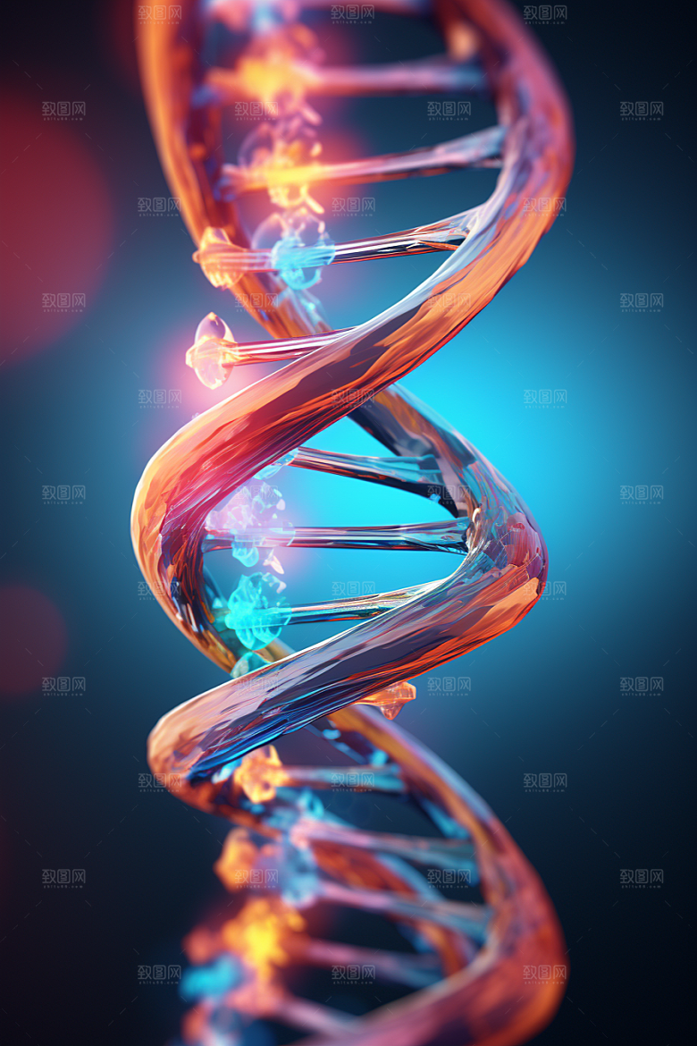 DNA螺旋结构医疗3D效果图