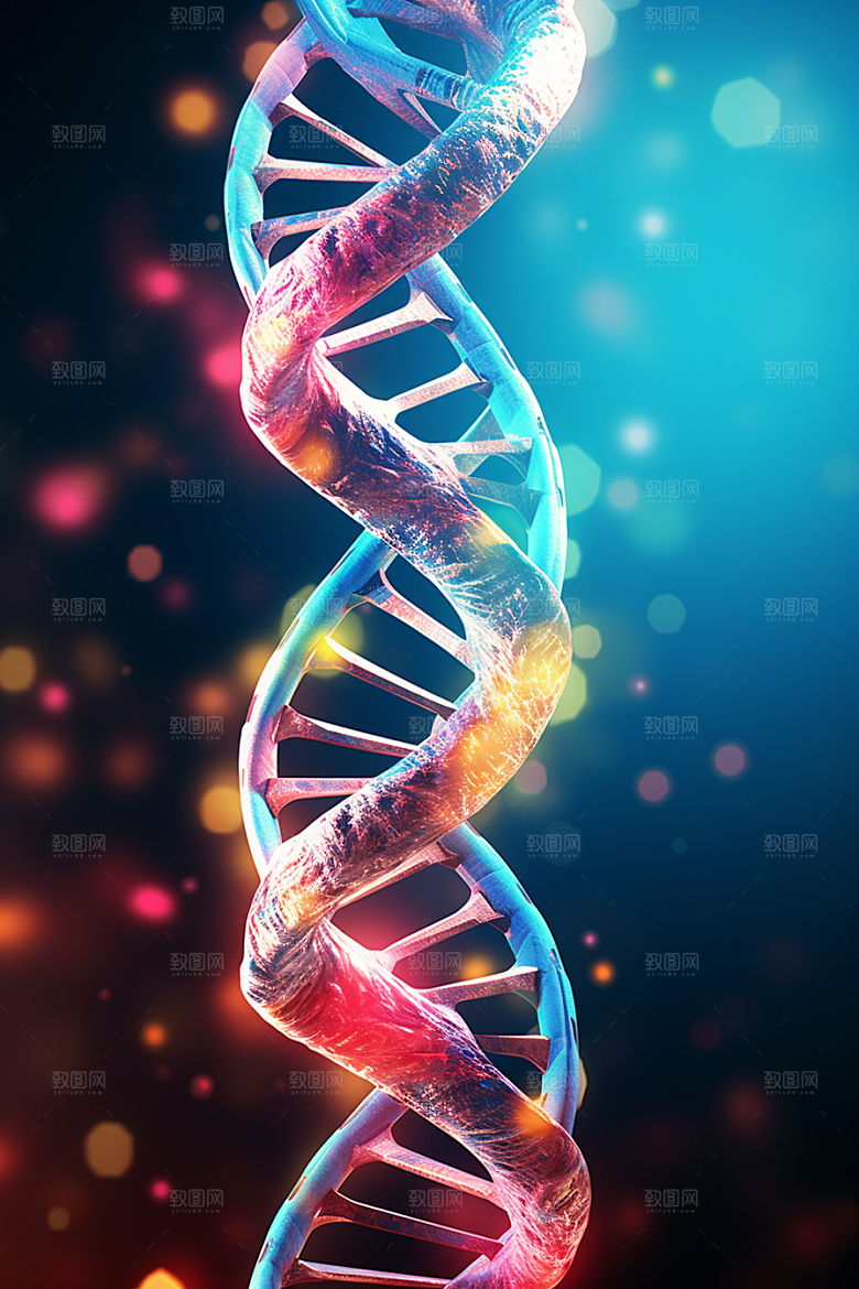 DNA螺旋结构科学高清效果图
