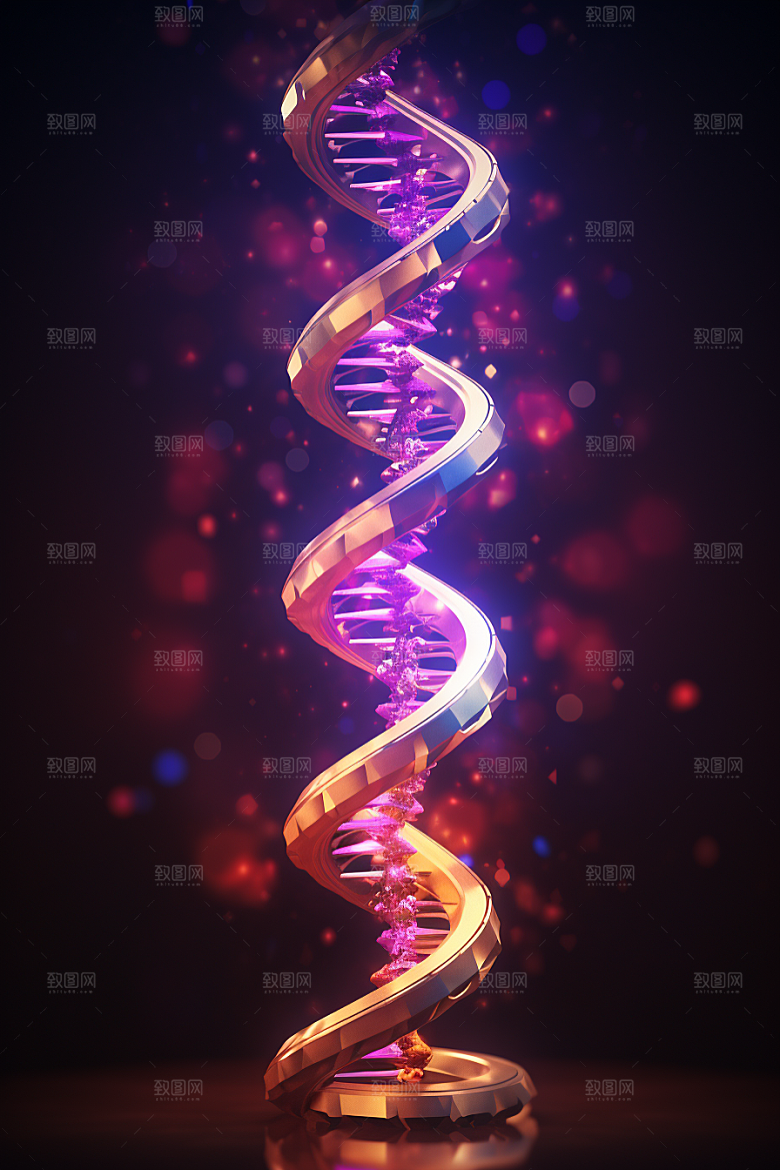 DNA螺旋结构医学科学效果图
