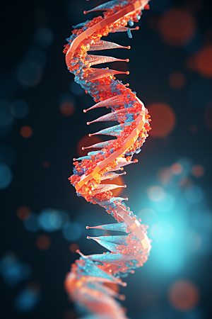 DNA螺旋结构模型微观效果图