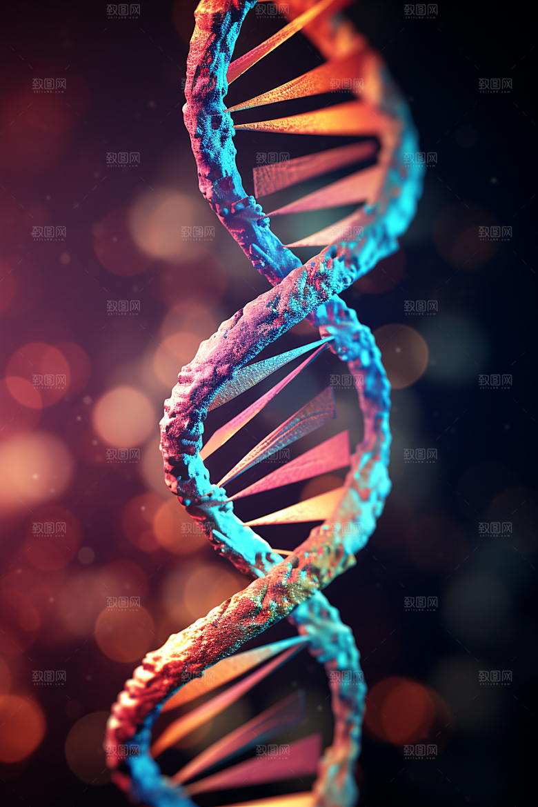 DNA螺旋结构生物科学效果图