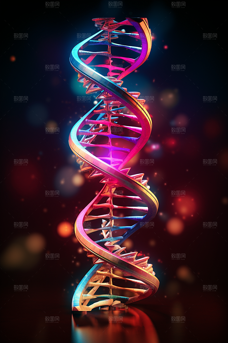 DNA螺旋结构科学生物效果图
