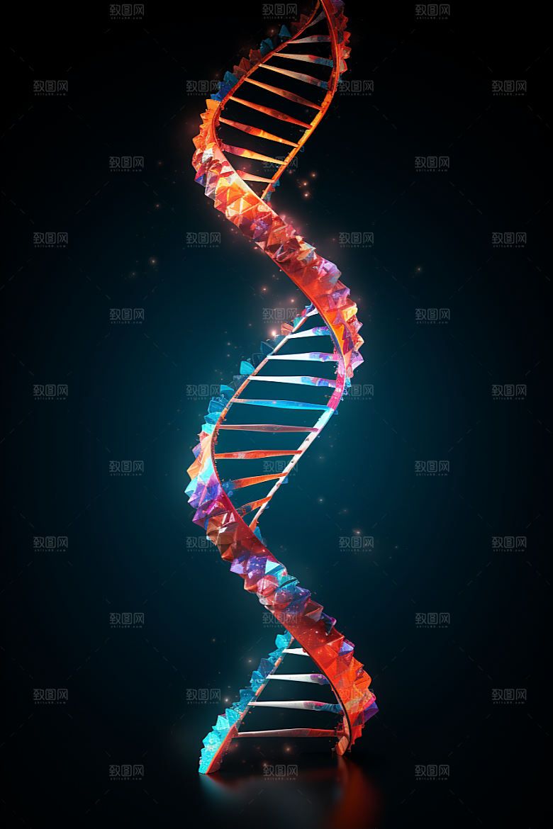 DNA螺旋结构医学3D效果图