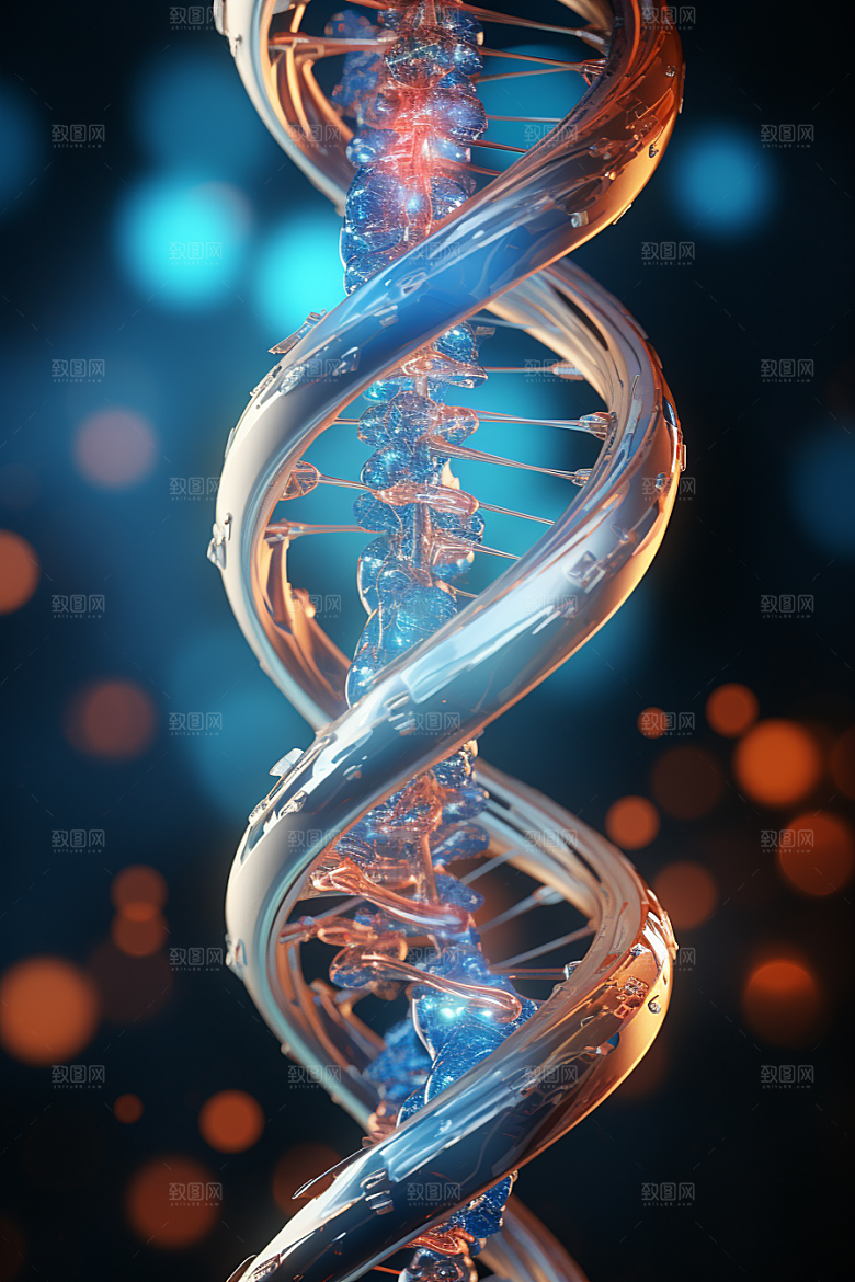DNA螺旋结构基因科学效果图