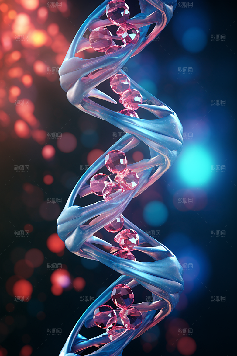 DNA螺旋结构生物医疗效果图