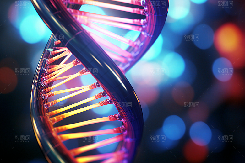DNA螺旋结构科学生物效果图