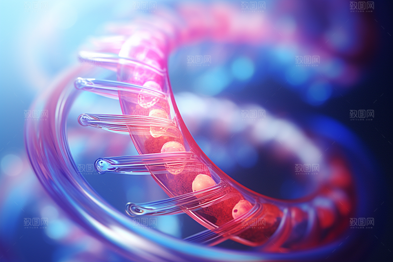DNA螺旋结构生物科学效果图