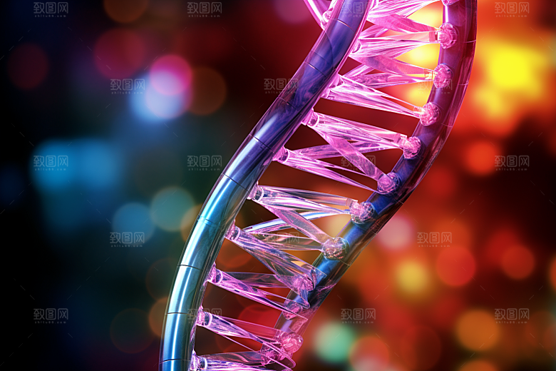 DNA螺旋结构高清显微效果图