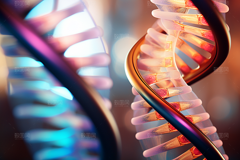 DNA螺旋结构医学3D效果图