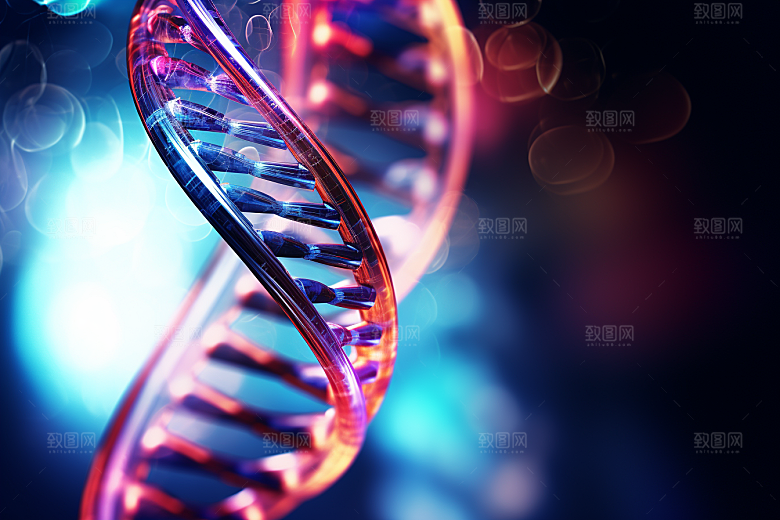 DNA螺旋结构模型医学效果图