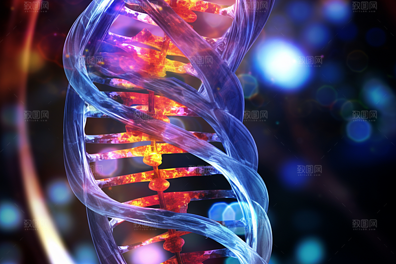 DNA螺旋结构基因生物效果图
