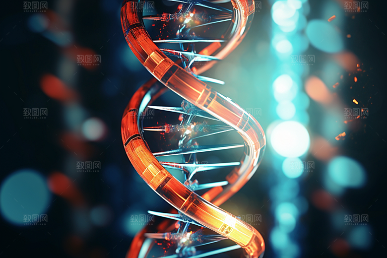 DNA螺旋结构显微高清效果图