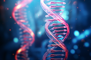 DNA螺旋结构科学显微效果图