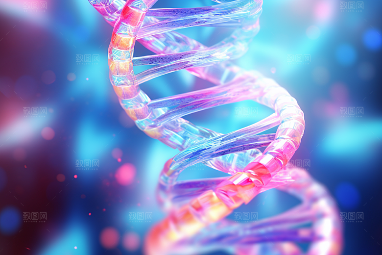 DNA螺旋结构科学立体效果图