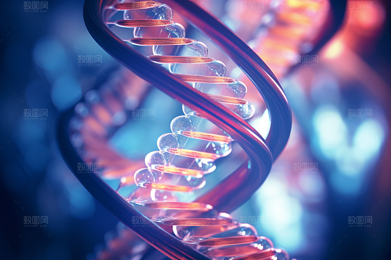 DNA螺旋结构高清生物效果图