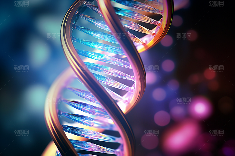 DNA螺旋结构生物医学效果图