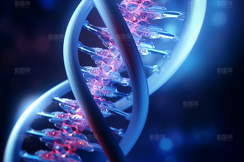 DNA螺旋结构3D医疗效果图