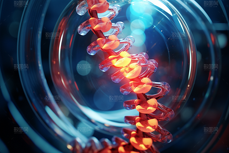 DNA螺旋结构生物基因效果图