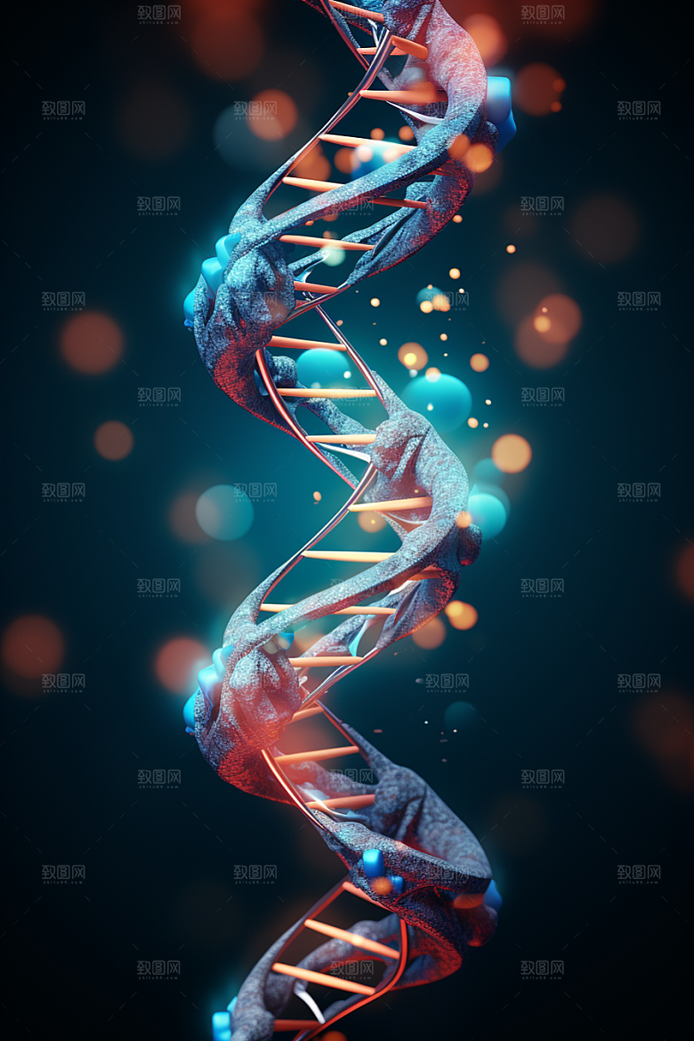 DNA螺旋结构医疗生物效果图