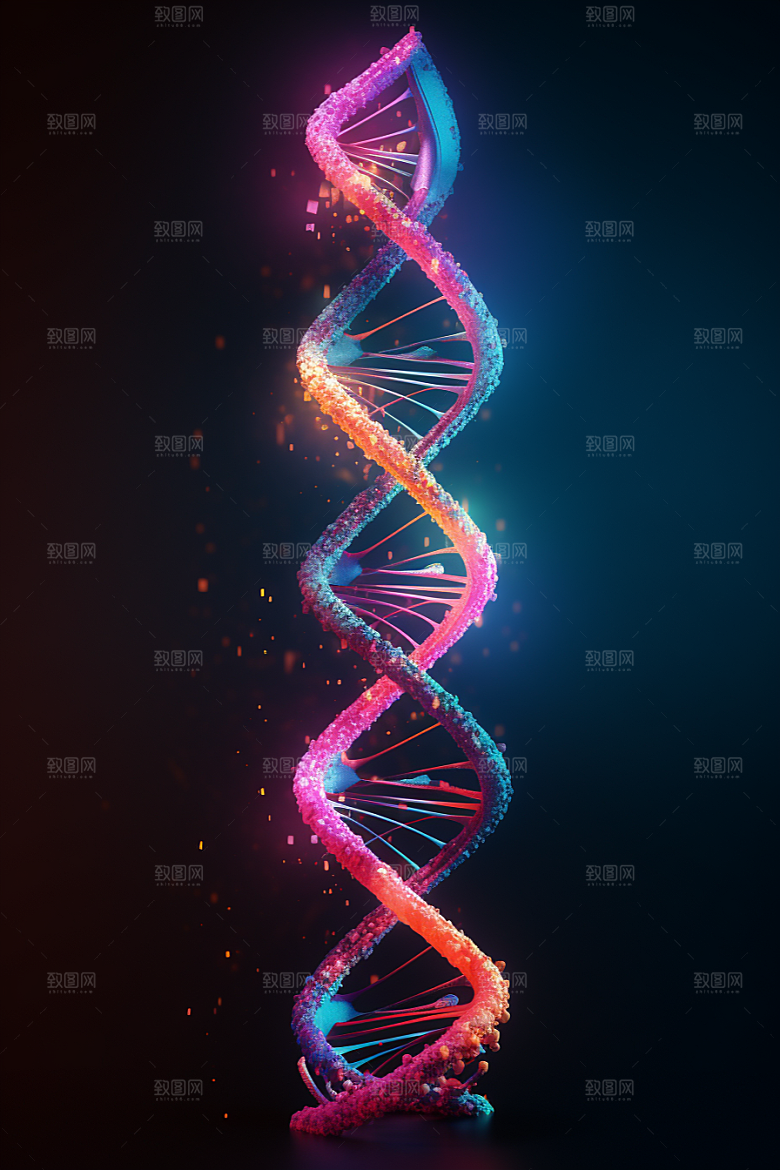 DNA螺旋结构科学生物效果图
