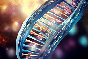 DNA螺旋结构生物立体效果图