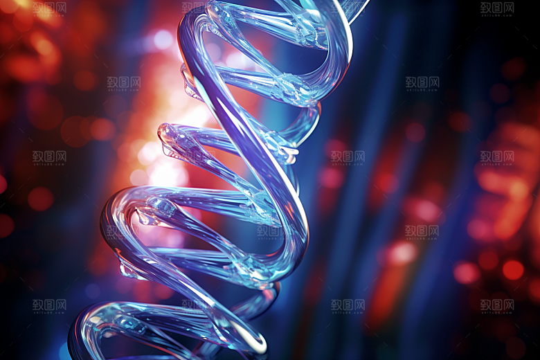 DNA螺旋结构科学生物效果图